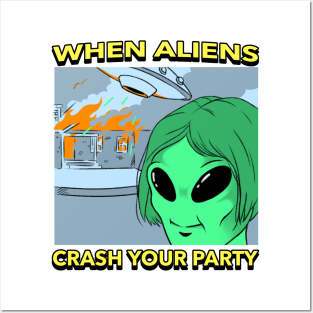 Alien Party Crasher meme Posters and Art